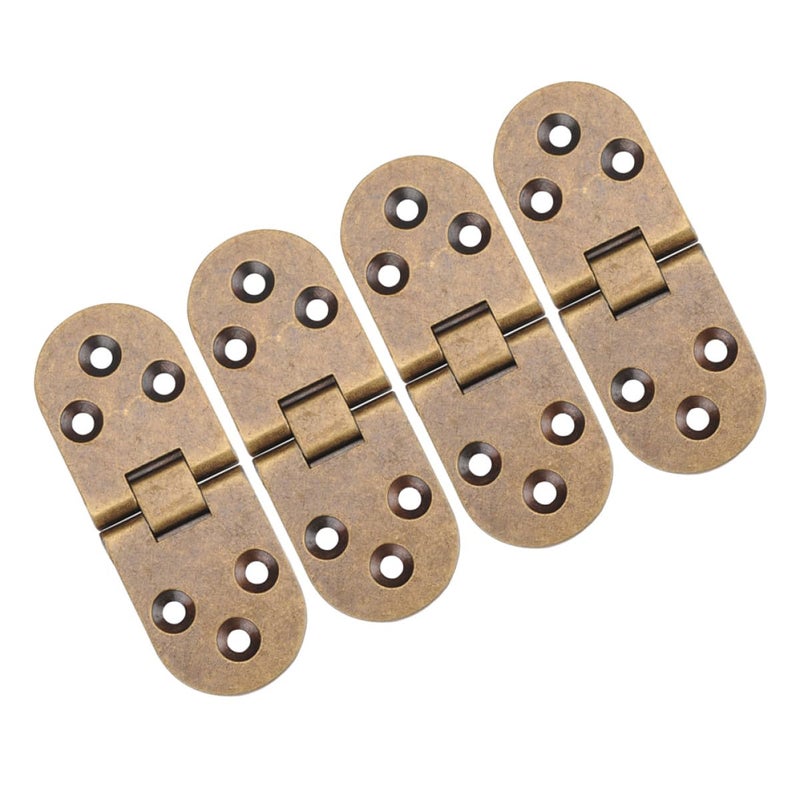 4Pcs Bronze Invisible Flush Hinges For Cabinet Wardrobe Doors Furniture Hardware - Image 2