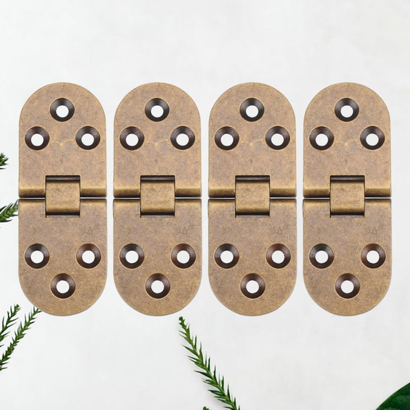 4Pcs Bronze Invisible Flush Hinges For Cabinet Wardrobe Doors Furniture Hardware - Image 3