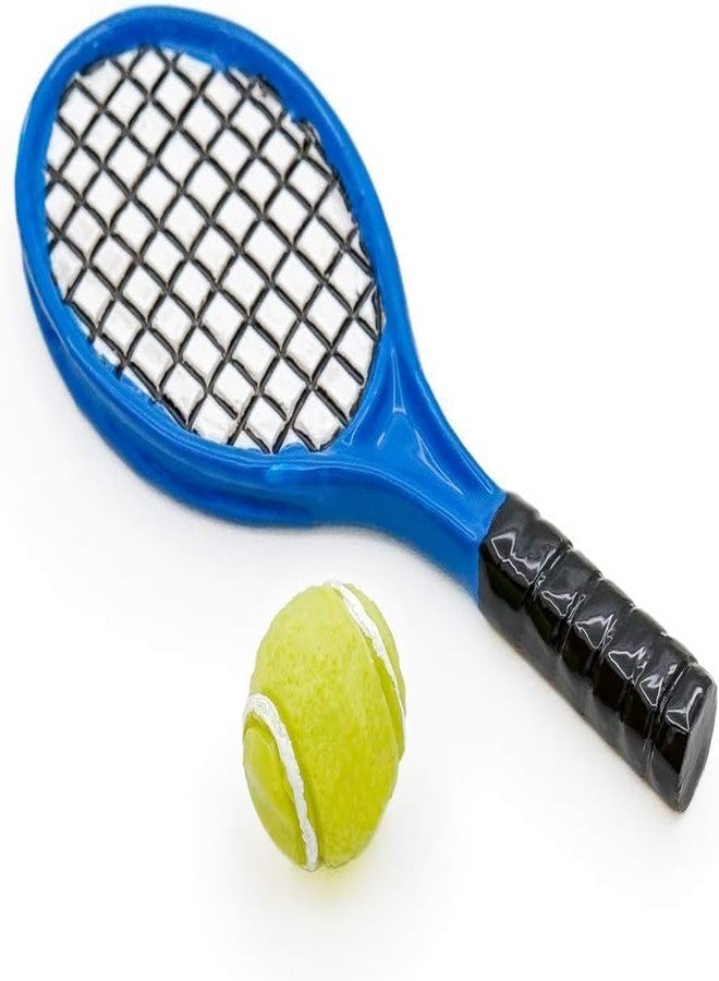 HODASHI Miniature Tennis Racket Set,1/12 Scale Dollhouse Accessories and Décor，Mini Dollhouse Decoration Accessories for Tennis Decorations and Dollhouse Decor - Image 1