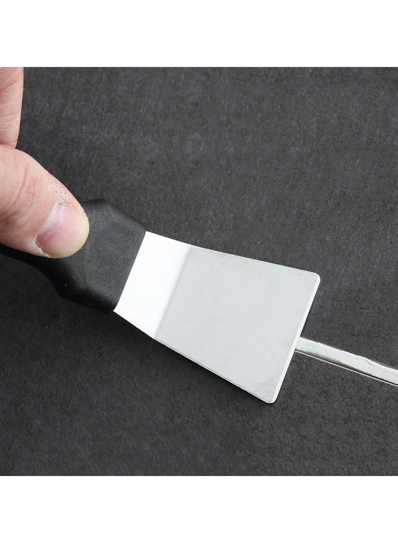 زوج من مجارف المطبخ، من الفولاذ المقاوم للصدأ، متعددة الوظائف، سكين تنظيف لزيت الغطاء ورماد السطح والأرضية وإزالة الجليد - Image 3