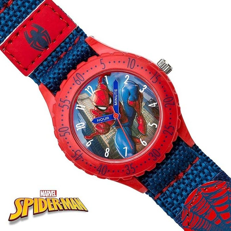 Marvel Spider-Man Spider-Man Canvas Strap Analog Watch (Blue/Red) - Image 3