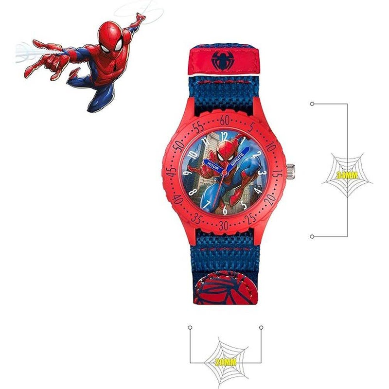 Marvel Spider-Man Spider-Man Canvas Strap Analog Watch (Blue/Red) - Image 4