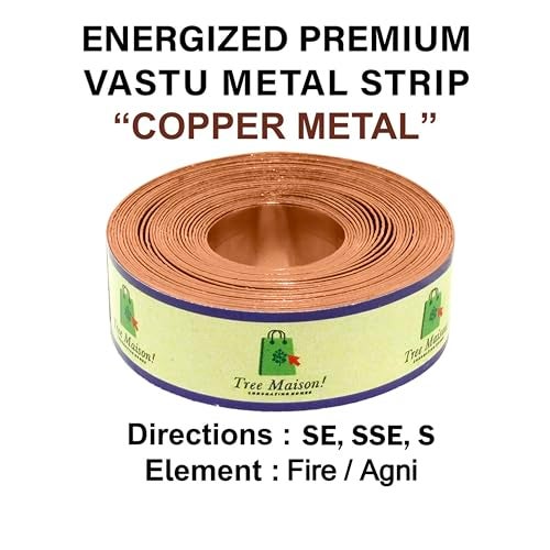 TREEMAISON Vastu Copper Strip | Width- 0.5 Inch | Thickness - 0.3mm | Length- 8 Feet Approx | Vastu Strips for Zone Balancing & Toilet Remedies | Main Entrance | Copper Strip for Vastu | Pack of 5 - Image 4