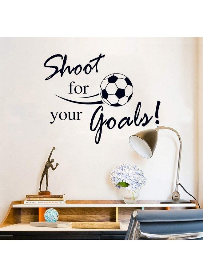 SITAKE Soccer Stickers “Shoot For Your Goals” Wall Art Soccer Ball Stickers Decals For Kids Room Football Vinyl Sticker For Boys Bedroom Playroom Living Room Window Door Decoration 23.6 X 31.5 In  - Image 4
