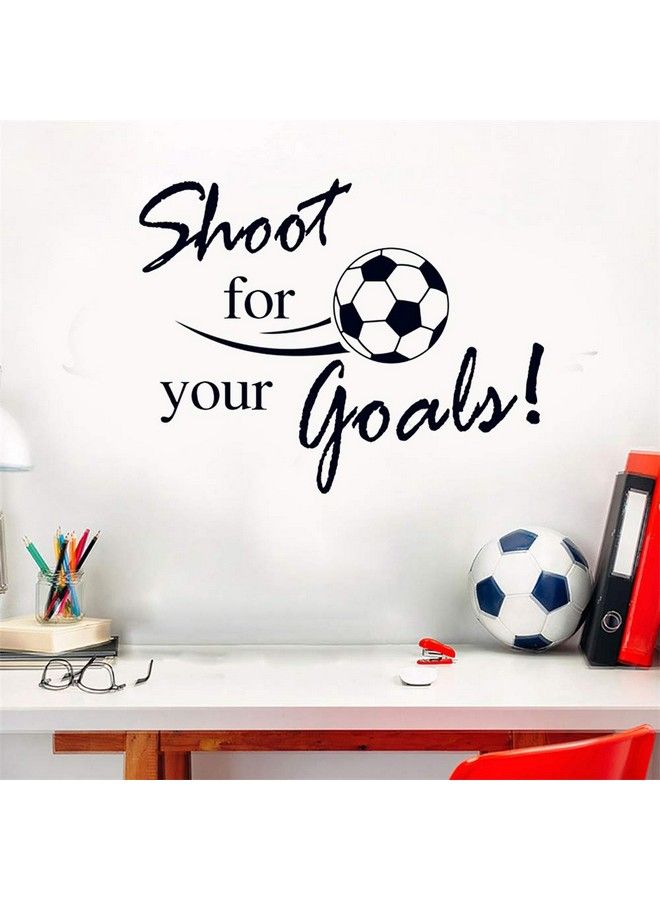 SITAKE Soccer Stickers “Shoot For Your Goals” Wall Art Soccer Ball Stickers Decals For Kids Room Football Vinyl Sticker For Boys Bedroom Playroom Living Room Window Door Decoration 23.6 X 31.5 In  - Image 3