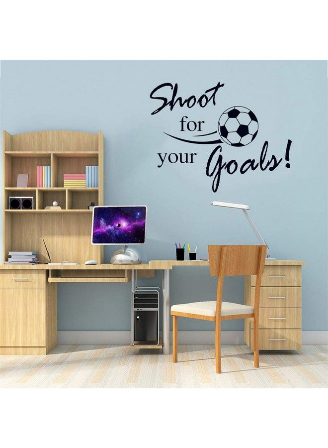 SITAKE Soccer Stickers “Shoot For Your Goals” Wall Art Soccer Ball Stickers Decals For Kids Room Football Vinyl Sticker For Boys Bedroom Playroom Living Room Window Door Decoration 23.6 X 31.5 In  - Image 5
