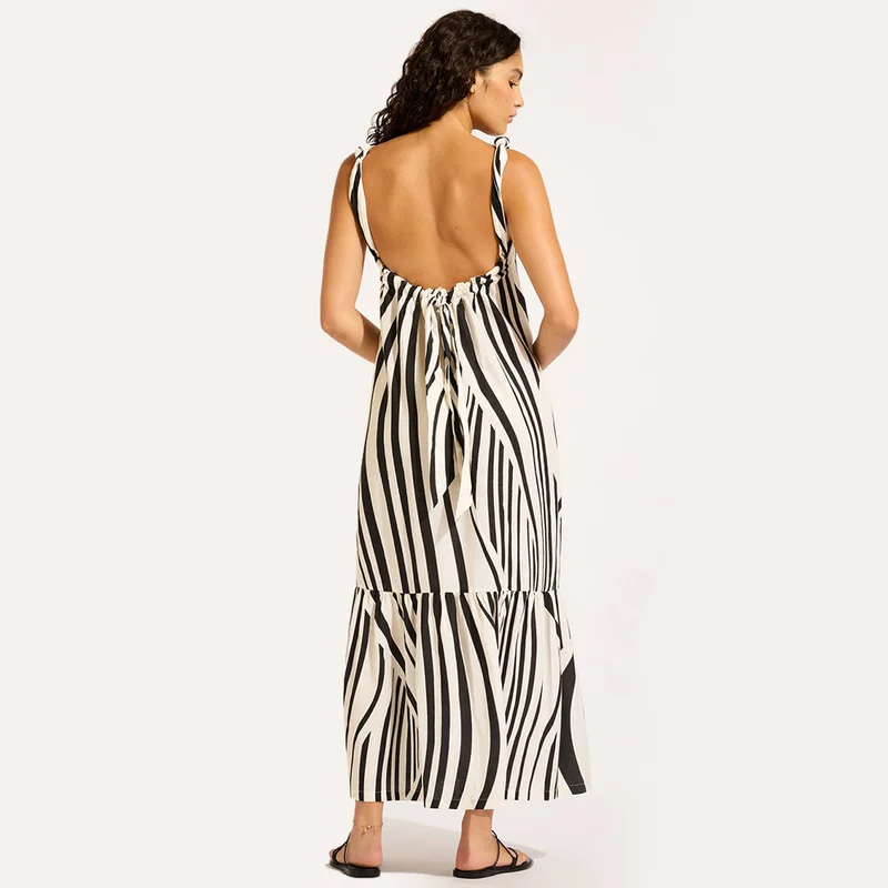 سيفولي Coastline Tie Back Maxi Dress - Women