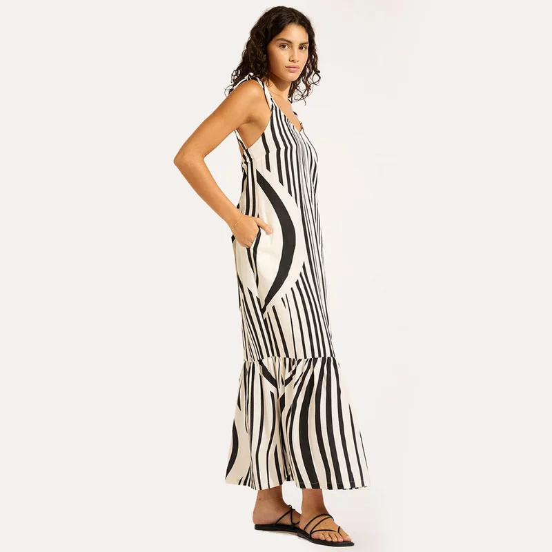 Seafolly  Coastline Tie Back Maxi Dress - Women for Women | Best Price UAE