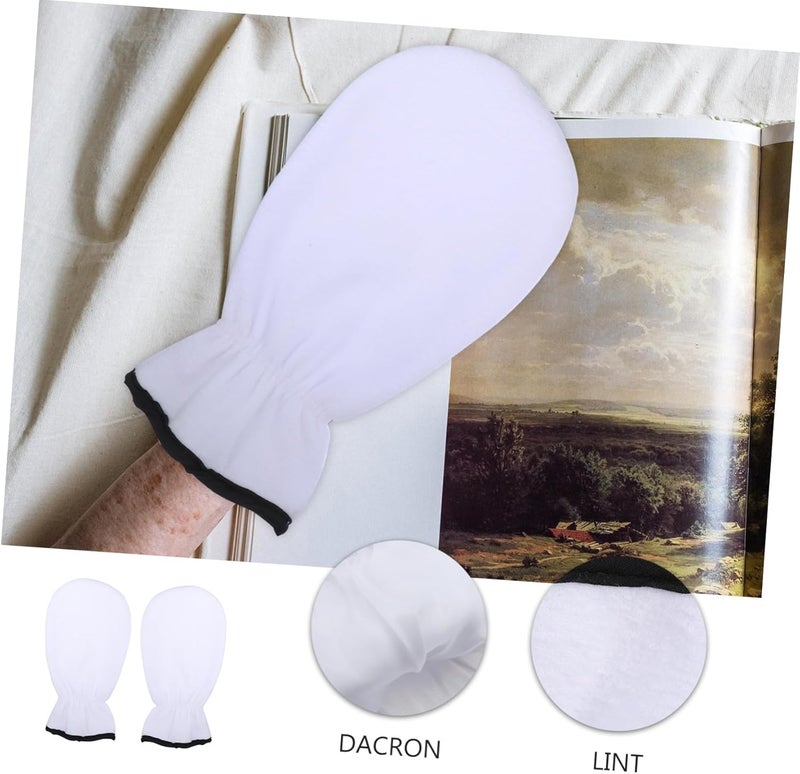 Moisturizing Hand Spa Gloves 1 Pair White Gel Heat Preservation Gloves for Skin Care and Dead Skin Removal, Thickened Warm Mittens for Overnight Beauty Treatment - Image 3