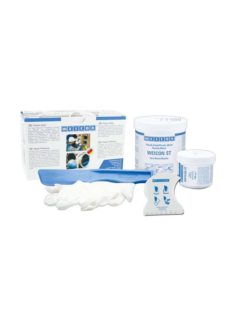 WEICON ST Epoxy Resin Plastic Steel | 500 g | For repairs on stainless steel parts - Image 1