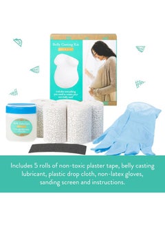 Kate & Milo Kate & Milo Belly Casting Kit, Pregnancy Keepsake Making Kit, Easy To Make DIY Plaster Cast Baby Bump Keepsake, Gift For Expecting Moms  - Image 3