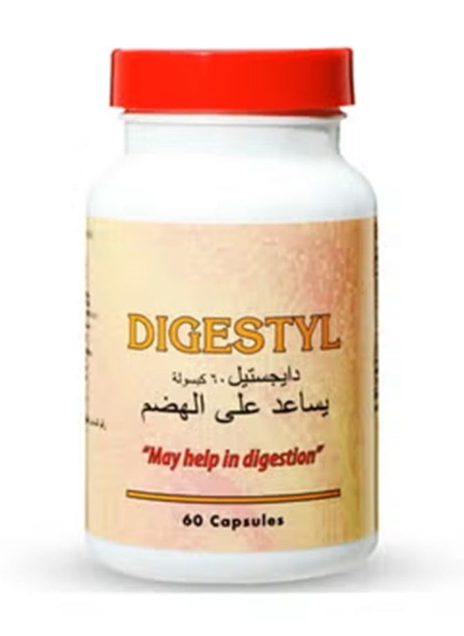 DIGESTYL Digesyil capsules for indigestion and bloating symptoms, 60 caps. 