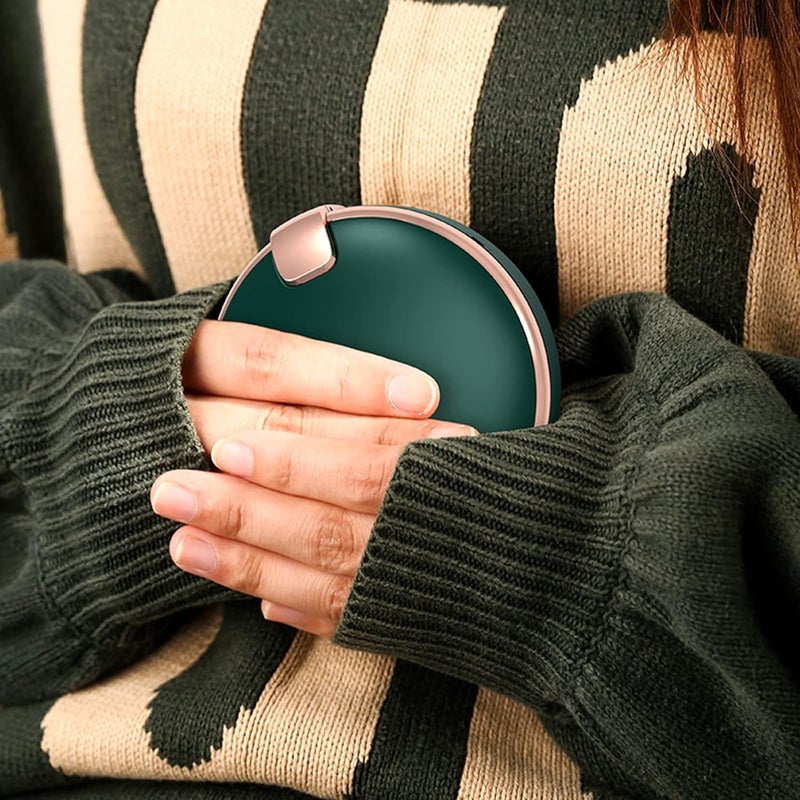 5000 mAh 2-in-1 portable hand warmer with makeup mirror, pink. - Image 2