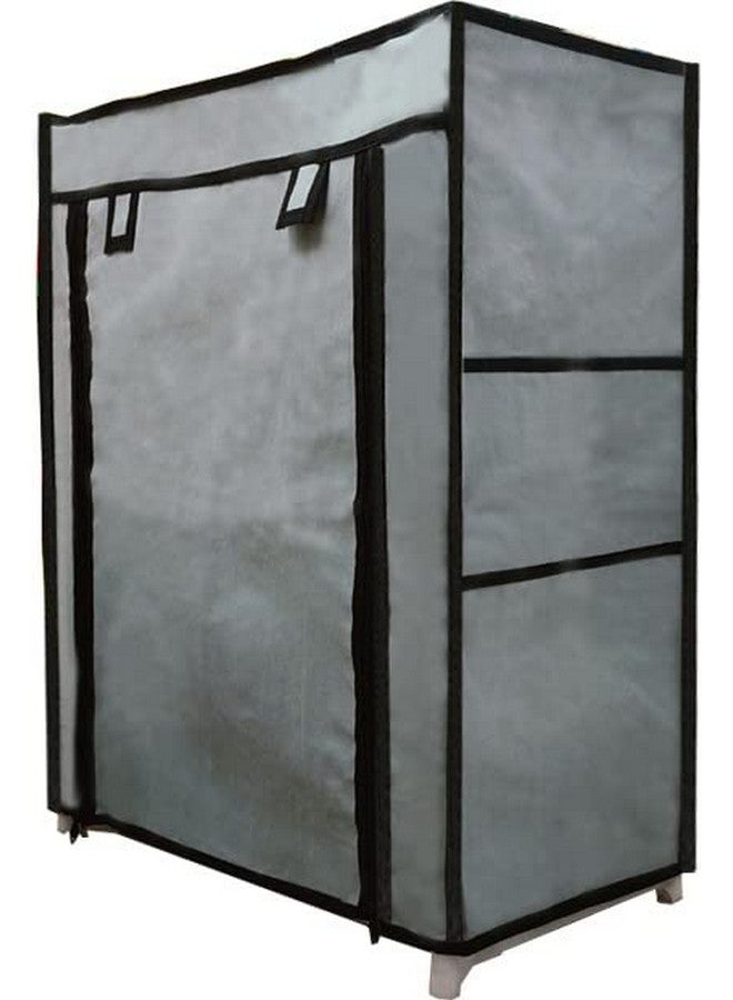 SANAMSTORE Multi Utility 4 Layer Metal Pipe With Non-Woven 100Gsm Fabric Cover Shoe/Cloth/Toy/Books Rack-Grey, 30 X 55 X75 cm - Image 4