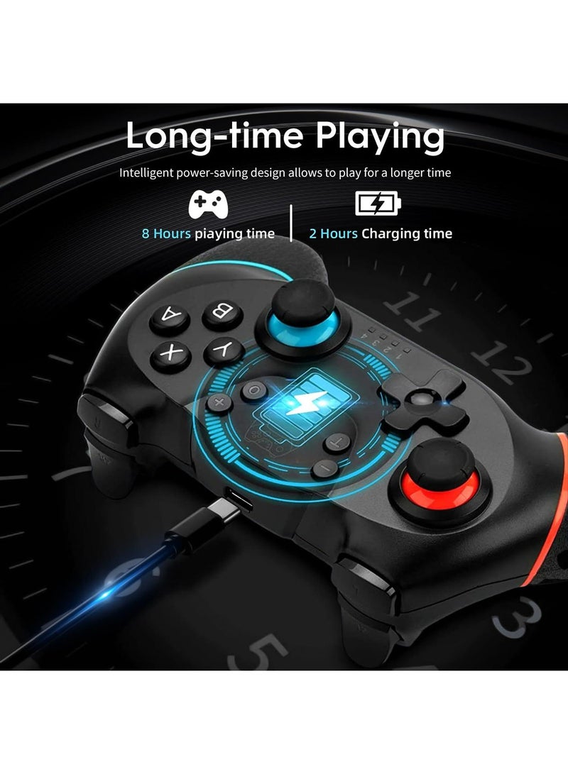 Sweet seven Wireless Pro Controller for Nintendo Switch - Enhanced Gamepad with Joystick, Turbo Vibration, and Ergonomic Design - Compatible with Switch, Lite, OLED - Black - Image 2