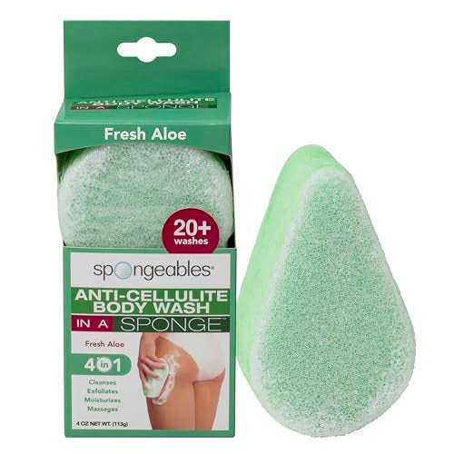 spongeables Spongeables Anti Cellulite Body Wash in a 20 Wash Sponge Fresh Aloe 1 Count