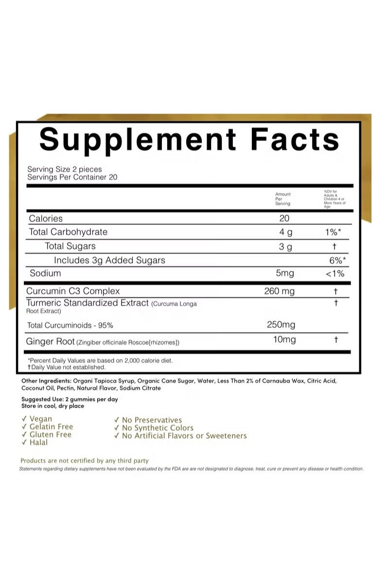 Vitamina Turmeric with Ginger Gummies – 60 Gummies - Image 2