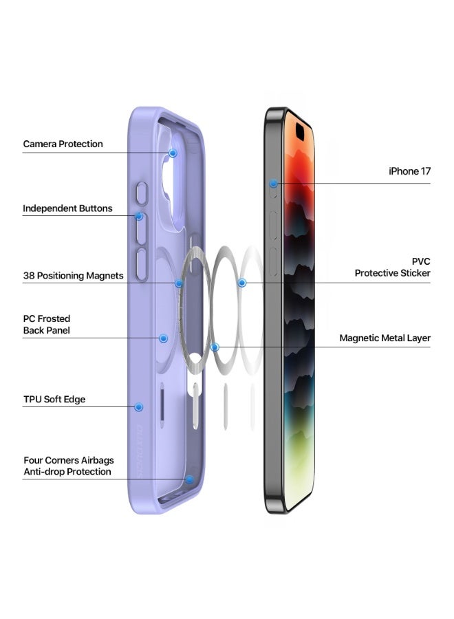 DUX DUCIS Magnetic Shockproof Case for iPhone 17, MagSafe Compatible, Sweat-Resistant & Anti-Fingerprint Translucent Protective Case - Image 3