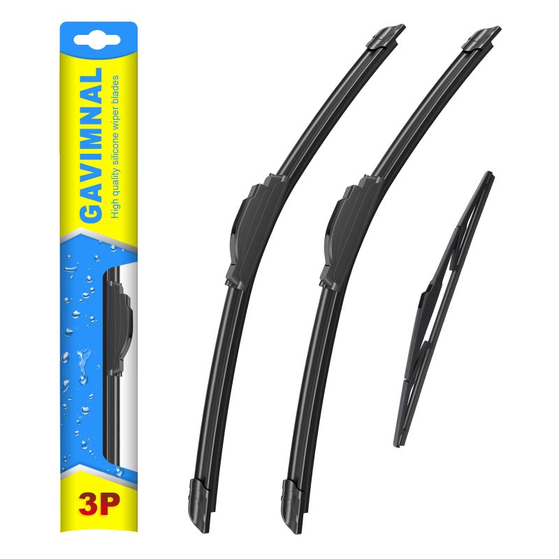 Gavimnal 261614 Silicone Wiper Blades Replacement For Hyundai Tucson 20162021AllSeason Front Rear Windshield Wiper BladesSet of 3 - Image 2