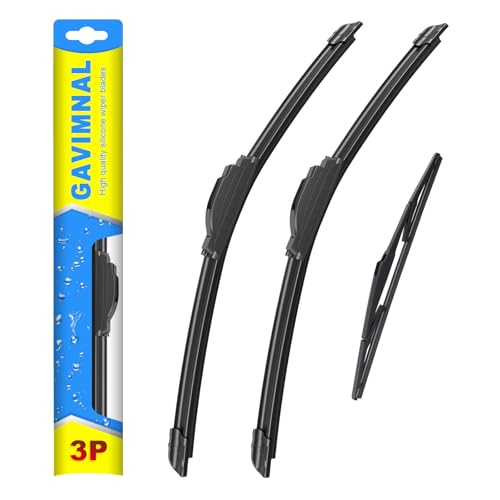 Gavimnal 261614 Silicone Wiper Blades Replacement For Hyundai Tucson 20162021AllSeason Front Rear Windshield Wiper BladesSet of 3 - Image 1