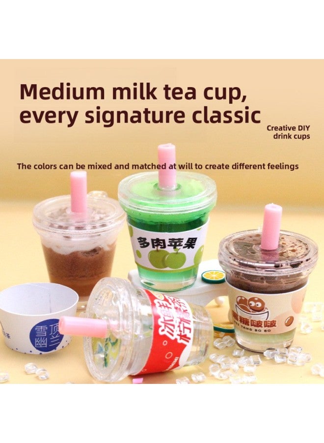 Mr. Toy Children's Toy Mini Milk Tea Cup Creative Cream Glue Diy Material Bag Suit Food Play Small Pendant-Specifications:Diy Mini Handmade Lunch Box