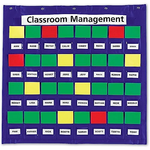 Learning Resources Junior Organization Station Pocket Chart Pocket Chart for Classroom Attendance and Schedule Charts for Class Management Classroom Jobs with Cards - Image 1