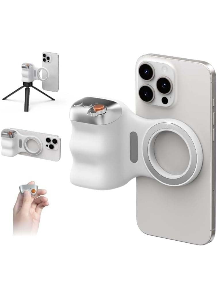 ELTRAZONE Magnetic Phone Camera Grip with Remote Control for iPhone & Android, DSLR-Style Photography Handle with Tripod Mount, Wireless Vlogging Stabilizer for Smooth Video & Content Creation - Image 1