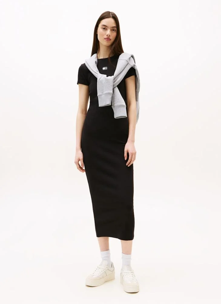TOMMY JEANS Logo Bodycon Midi Dress