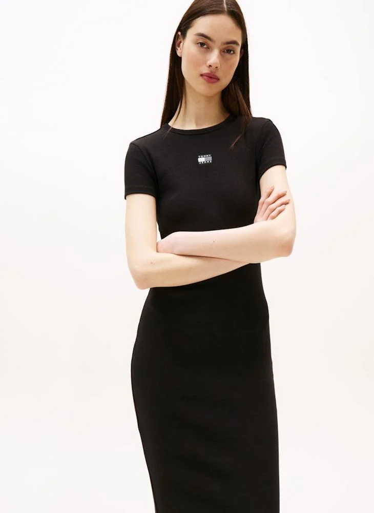 TOMMY JEANS Logo Bodycon Midi Dress