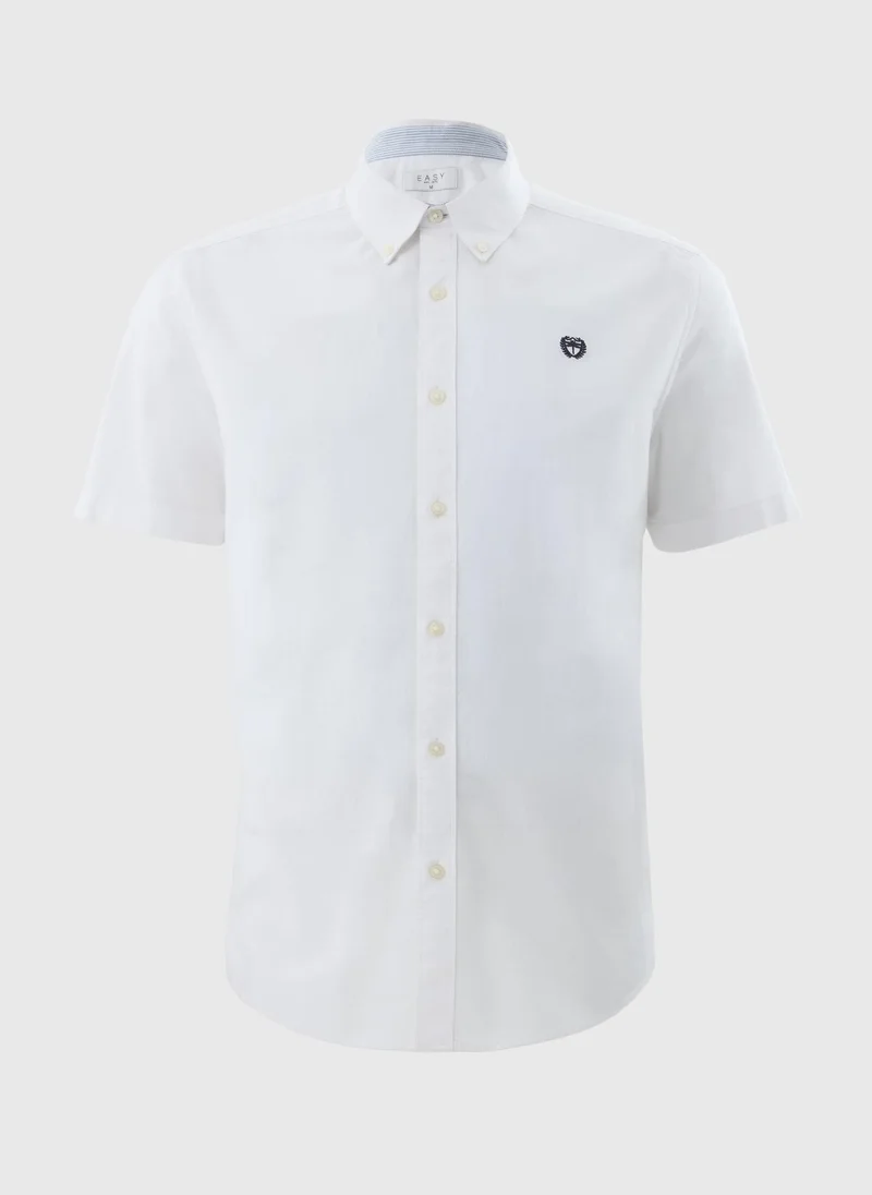 Matalan White Short Sleeve Oxford Shirt