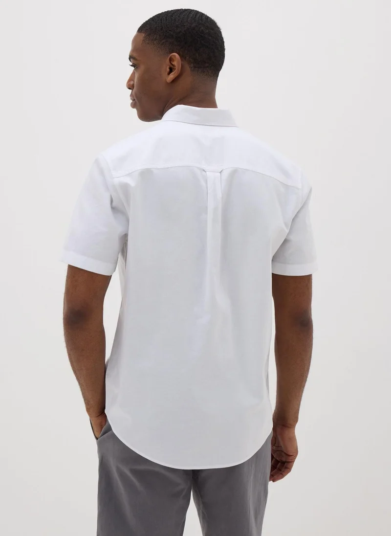 Matalan White Short Sleeve Oxford Shirt