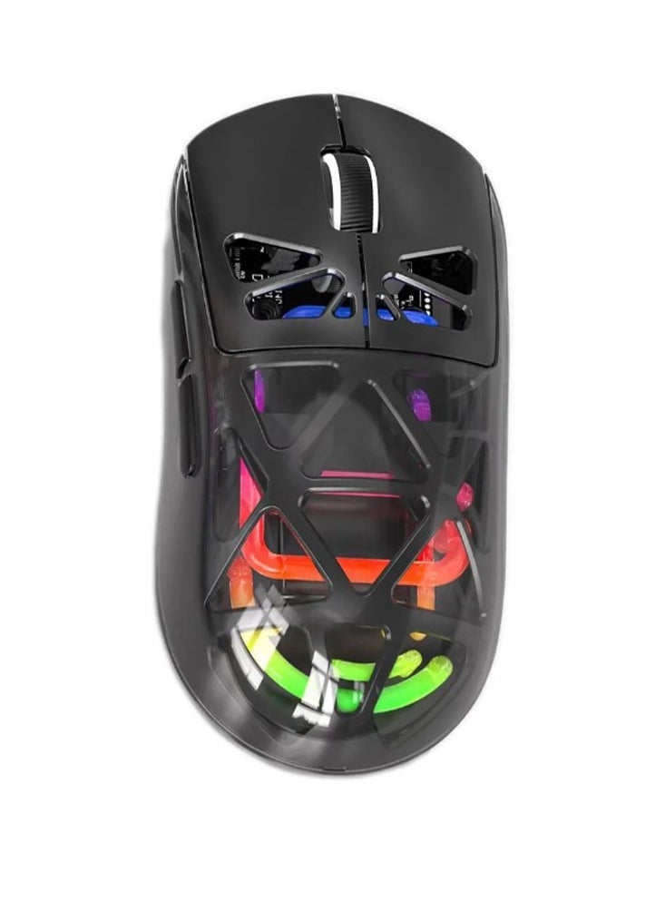 Forev - Ergonomic Optical Wireless Mouse (RGB) tri-mode mouse FV-M7 , 2.4G - USB , Adjustable DPI Mini 3D Gaming Mouse with Power Source Rechargeable Battery for personal pc / lap top indoor and outdoor home, office - black - Image 1
