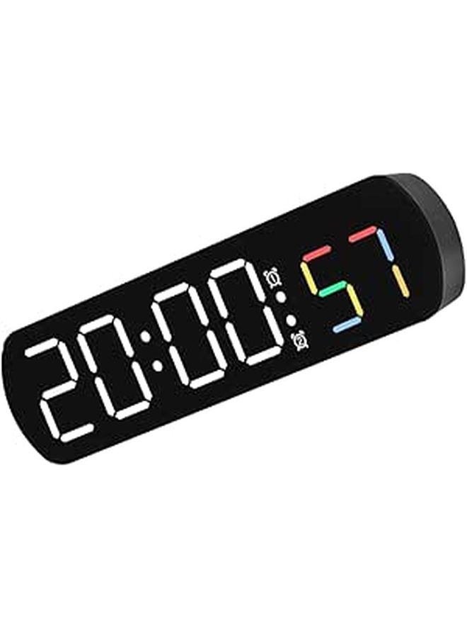 Digital LED Alarm Clock with Temperature Display Dual Alarm Countdown Timer Black Battery Operated - Image 1