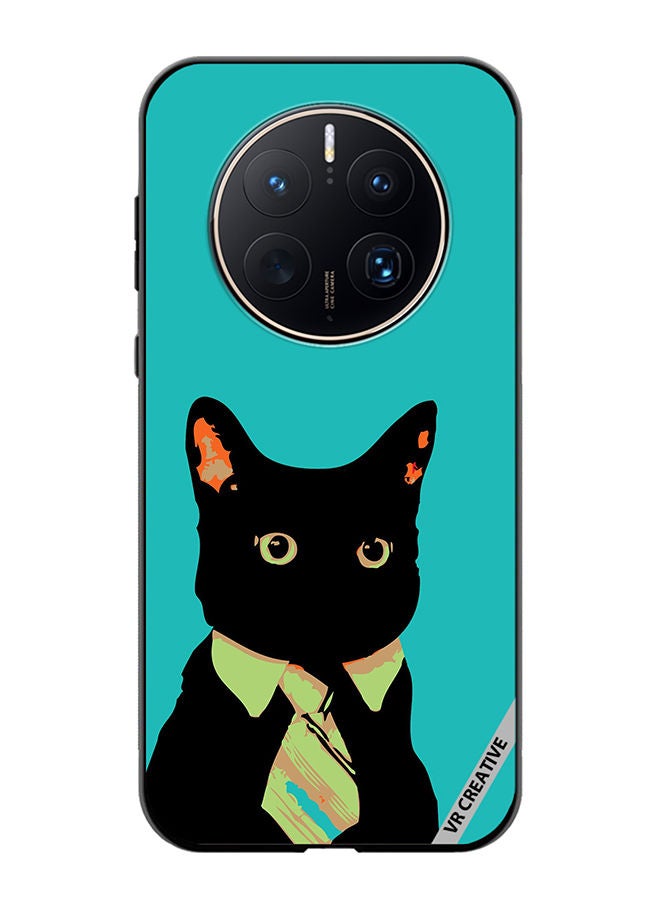 VR CREATIVE Protective Case Cover For Huawei Mate 50 Pro Business Cat Design Multicolour - Image 1