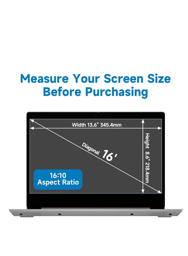 16" Blocking Blue Light Screen Protector Panel for Other All 16" Laptops with 16:10 Aspect Ratio丨Electrostatic Adsorption丨Clip Mounting丨Removable Anti Blue Light Filter for 16 Inch Laptop Lenovo/Dell/HP/ASUS/LG/Samsung/Huawei  - Image 3