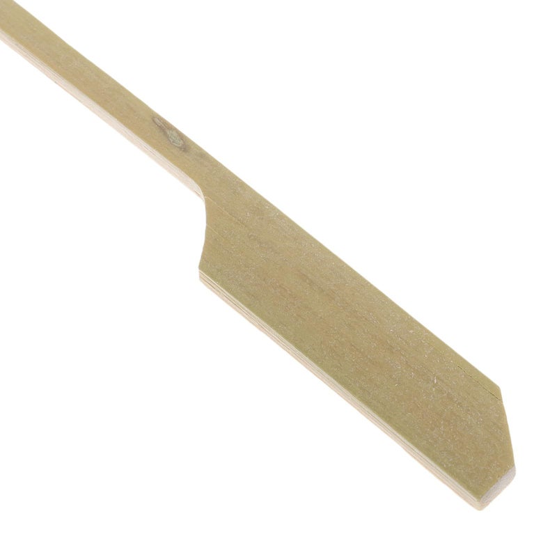 100 Pcs 15cm Flat Bamboo Paddle Skewers Handle Square BBQ Sticks For Grilling Appetizers Fruit And Party Cooking - Image 4