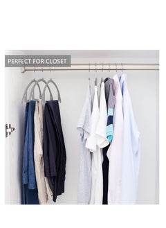 Red Dot Gift Premium Velvet Hangers (Pack of 30) Heavyduty- Non Slip No Shoulder Bump Suit Hangers - Chrome Hooks,Space Saving Clothes Hangers,Rounded Hangers for Coat,Sweater,Jackets,Pants,Shirts (Gray), One Size  - Image 4