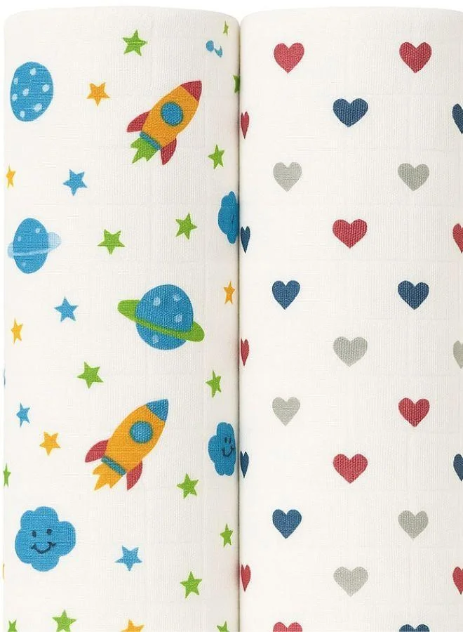 تامي تومي – لفافات أطفال مطبوعة لحديثي الولادة (عبوة من 2)