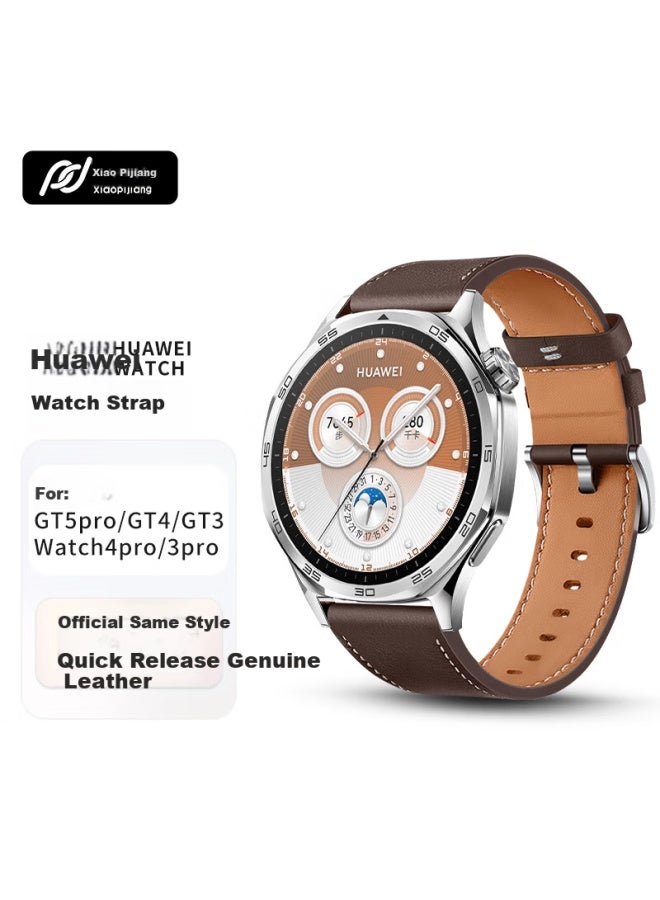 Tinker Xiao Pi Jiang Genuine Leather Watch Band Compatible With Huawei Watch Gt 5 Pro/gt 4/gt 3 Pro/2/watch 4 Pro/3/new/honor/samsung/xiaomi Watch - Image 1
