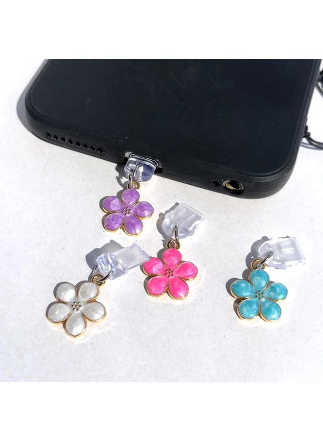 1PC Elegant Peach Blossom Shape Phone Dust Plug For iPhone 6 To 14 Lightning Port Protect Charging Port From Foreign Objects Multi Color Ideal Gift - Image 5