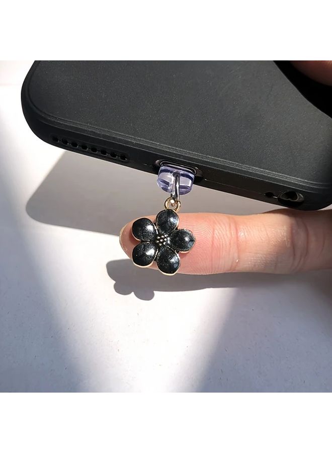 1PC Elegant Peach Blossom Shape Phone Dust Plug For iPhone 6 To 14 Lightning Port Protect Charging Port From Foreign Objects Multi Color Ideal Gift - Image 3