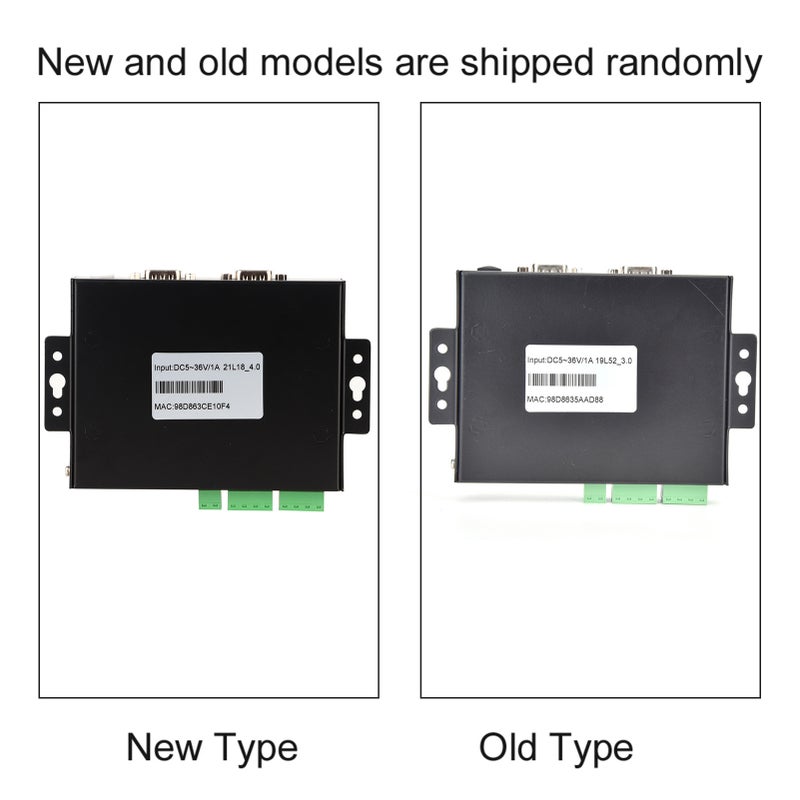 HF-5122 خادم تسلسلي مزدوج المنفذ إلى إيثرنت RS232 / RS485 / RS422 5 - 36VDC - Image 2