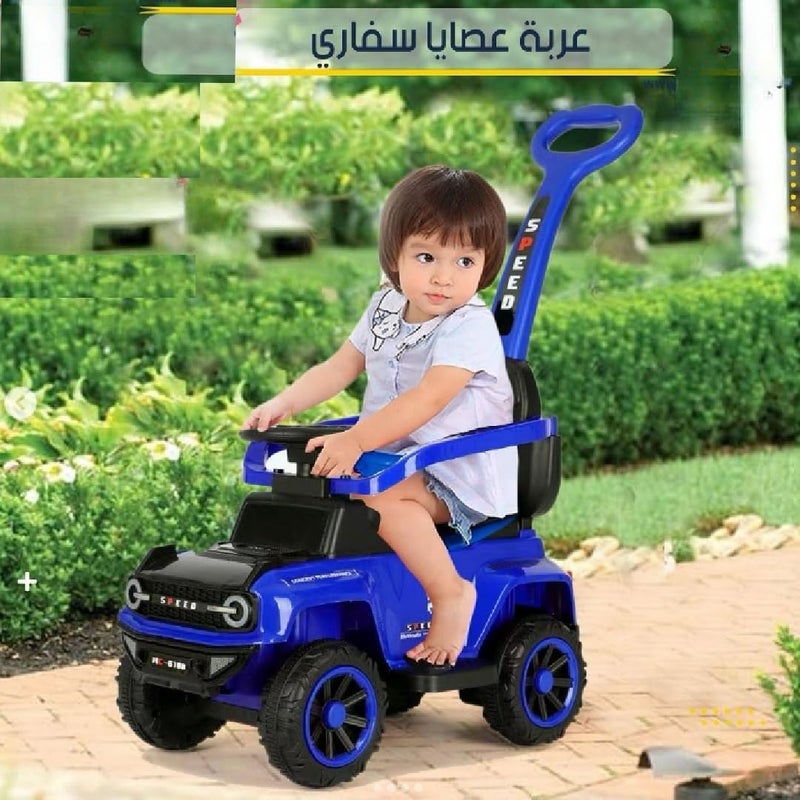 Leno 2 in 1 Baby Ride on Car, Baby Walker with Push Handle, Sports Jeep Design, Multifunctional Indoor and Outdoor C618L Color (Red) - Image 5