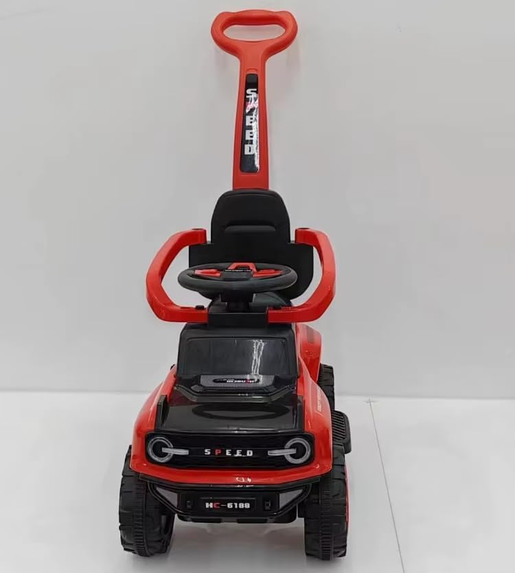 Leno 2 in 1 Baby Ride on Car, Baby Walker with Push Handle, Sports Jeep Design, Multifunctional Indoor and Outdoor C618L Color (Red) - Image 2