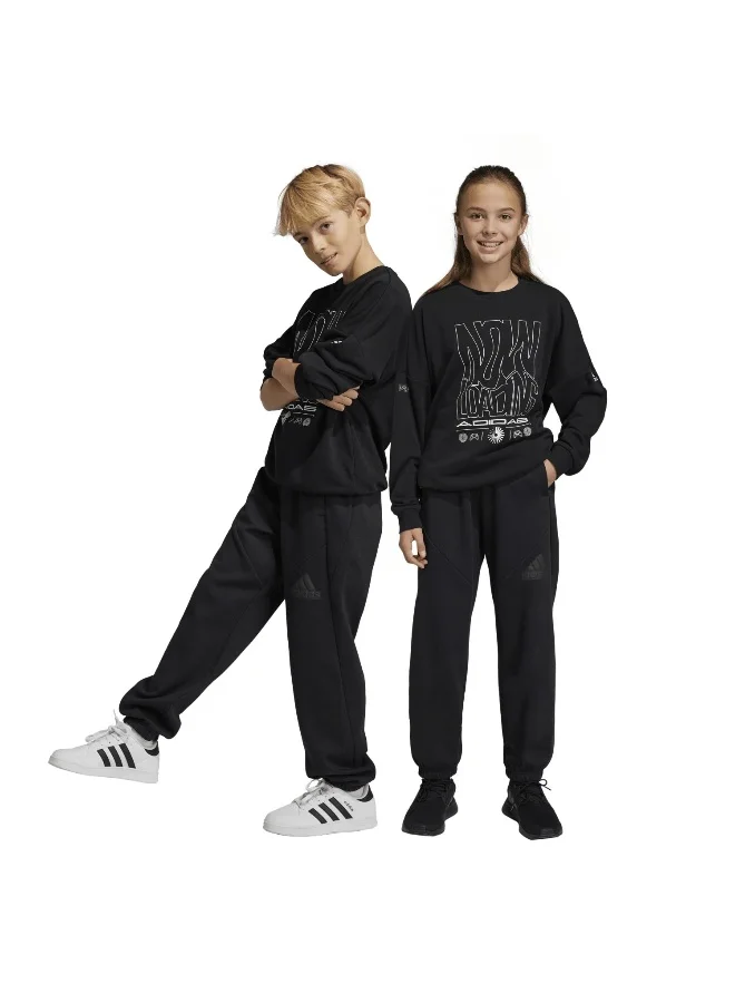 Adidas U Fi Logo Pt Black Training Pants 7-8Y