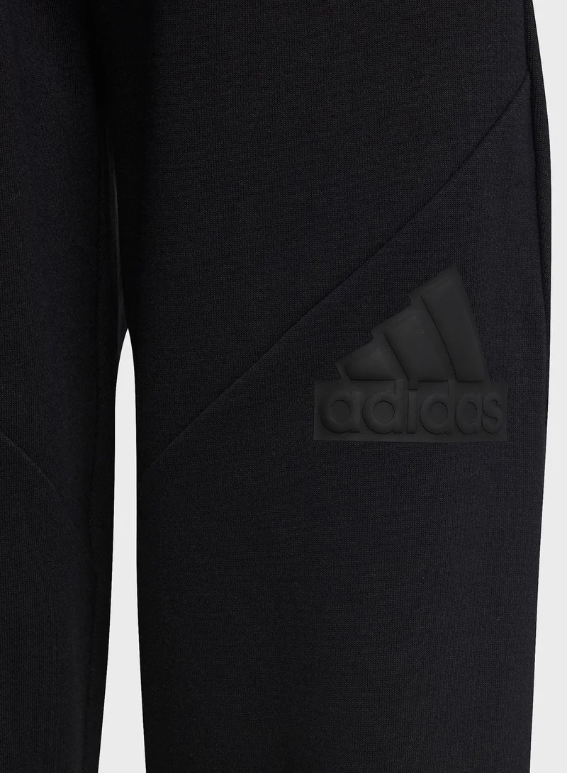 Adidas U Fi Logo Pt Black Training Pants 7-8Y