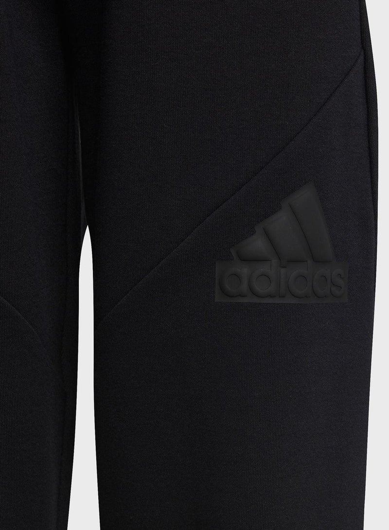 Adidas U Fi Logo Pt Black Training Pants 7-8Y - Image 5