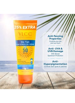VLCC VLCC De Tan SPF 50 Sunscreen Gel Creme with PA+++ | 3.53 Oz/100 gm  - Image 3