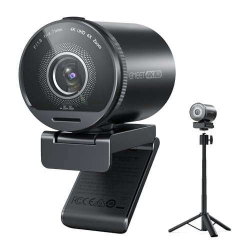 EMEET SmartCam S800-4K Webcam with Tripod for Streaming, Sony 1/2'' Sensor, Supports HDR, PDAF&TOF Dual-autofocus, 1080P@60FPS, Adjustable Heights with 360° Swivel Head, Perfect for Live Streaming - Image 1