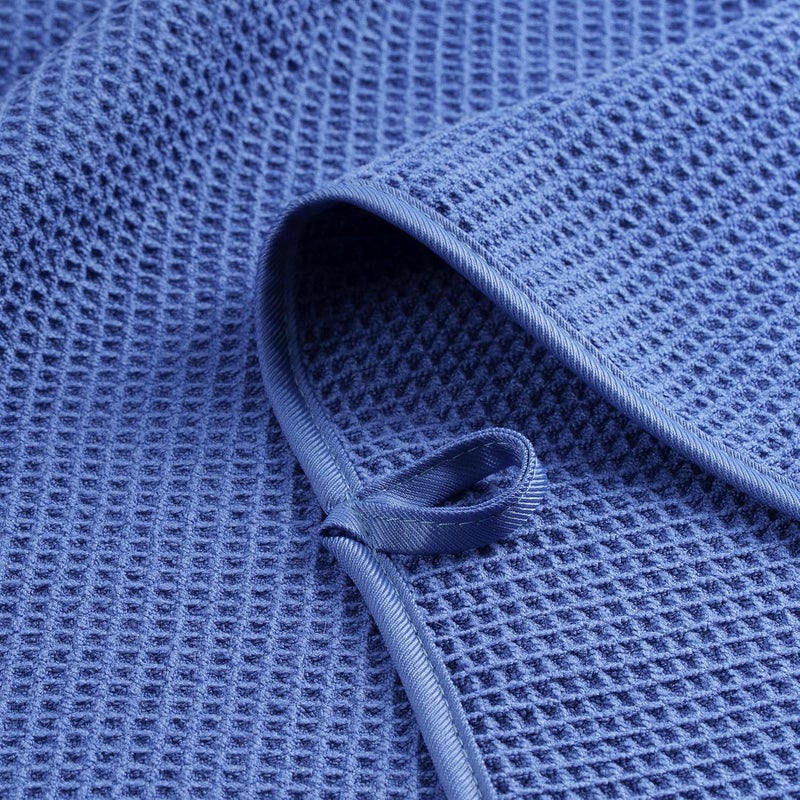 Polyte Microfiber Oversize Quick Dry Lint Free Waffle Bath Towel for Body, 60 x 30 in, Set of 2 - Image 2